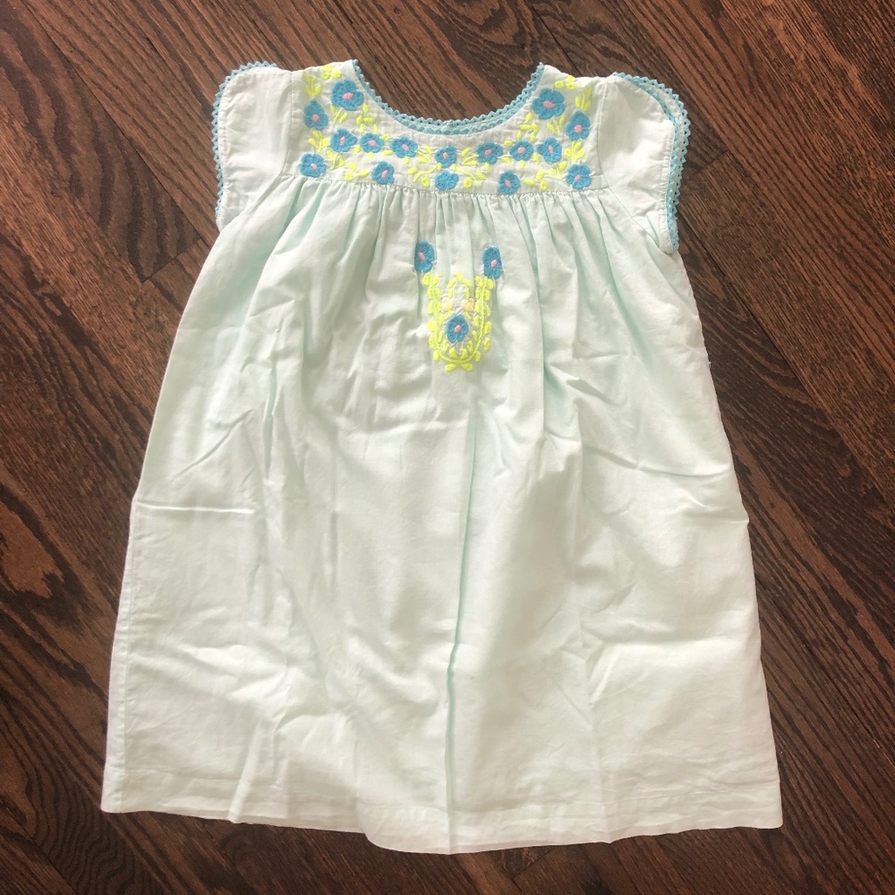 EVERBLOOM Girls Embroidered Cotton Dress 6Y